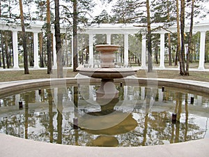 Fountain in the park Oreshkova. Ulan-Ude. Buryatia.