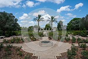 Fountain in Park Ramat Hanadiv, Memorial Gardens of Baron Edmond de Rothschild, Zichron Yaakov, Israel