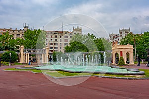 A fountain in the parque republica de abando in Bilbao, Spain