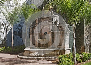 Fountain at paseo de la Princesa, San Juan, Puerto Rico photo