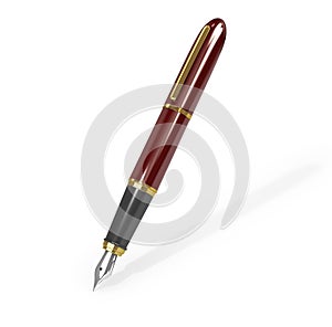 Fountain pen burgundy with gold