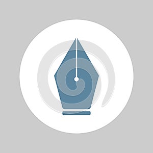 Fountain pen icon flat design. vector illustration