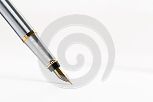 Fountain pen isolated on white background