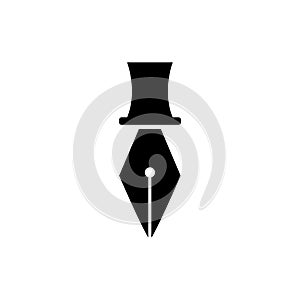Fountain pen nib icon vector illustration isolated on white background