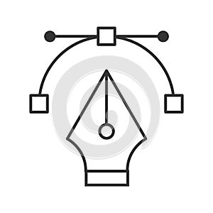 Fountain pen nib linear icon