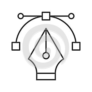 Fountain pen nib linear icon