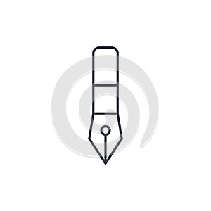 Fountain pen thin line icon. Linear vector symbol
