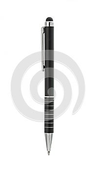fountain pen on a white background, black