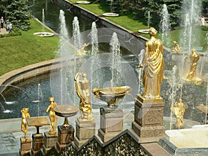 Fountain in Petrodvorets photo