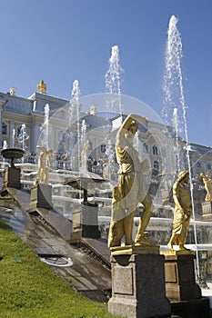 Fountain in Petrodvorets photo