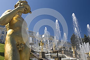 Fountain in Petrodvorets photo