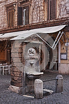 The fountain of piazza del Catalone  in Rome