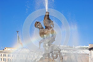 Fountain in Piazza della Republica, Rome photo