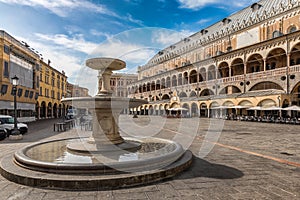 Fountain on the Piazza delle Erbe in Padova, Italy