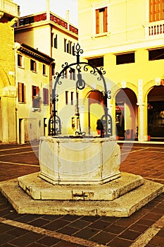 Fountain in Piazza S. Vito, in Treviso, Italy