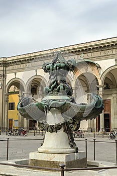 Fountain in Piazza Santissima Annunziata, Florence.