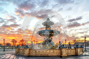 Fountain at Place de la Concord in Paris