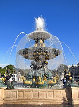 Fountain in Place de la Concorde - Paris photo