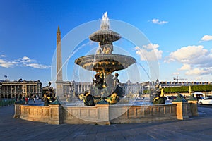 Fountain at the Place de la Concorde, Paris photo