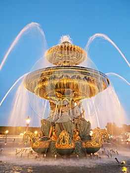 Fountain at the Place de la Concorde Paris photo