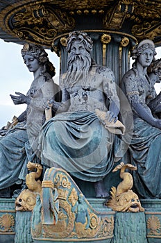 Fountain on Place de la Concorde, Paris, France