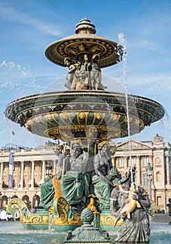 Fountain at the Place de la Concorde, Paris, France