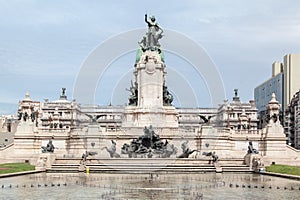 Fountain in Plaza del Congreso photo