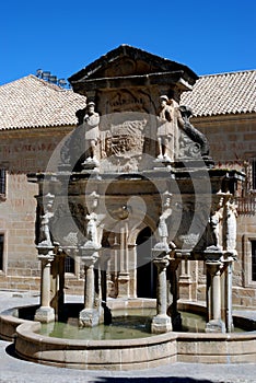 Fountain, Plaza Santa Maria, Jaen, Spain. photo