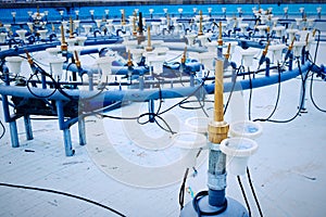 Fountain pool construction site