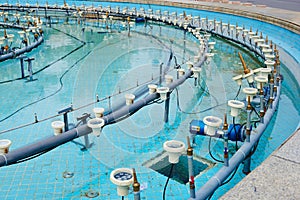 Fountain pool construction site