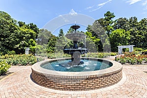 Fountain at public park in Bellingraths gardens