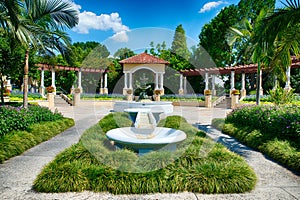 Fountain at public park in Lakeland, FL photo