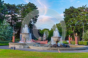 Fountain at Queens park in Invercargill, New Zealand