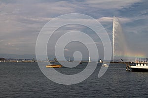 Fountain and Rainbow in Geneva