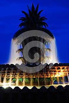 A fountain resembling a pineapple