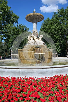 Fountain in Retiro's Park, Madrid photo