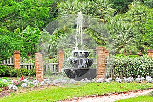 Fountain at Rip Van Winkle Gardens