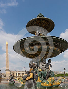 Fountain of River Commerce and Navigation with Obelisk