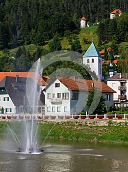 Fountain in the River in LaÃÂ¡ko Town photo