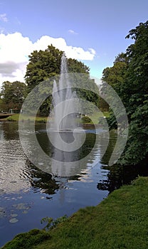 Fountain in the river