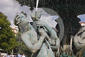 Fountain in the Rossio Square, Lisbon