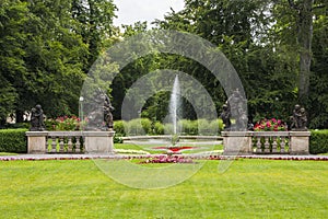 Fountain in the Royal Garden of Prague. Czech Republic