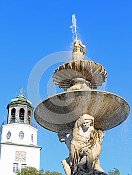 fountain in Salzsburg City in Austria called Residenzbrunner photo