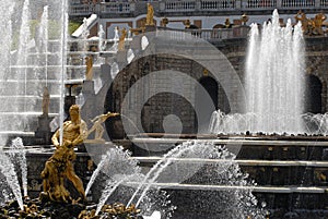 Fountain Samson in Peterhof.