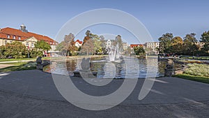 At the fountain in Schillerpark Cottbus