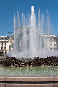 Fountain of Schwarzenbergplatz , Vienna.