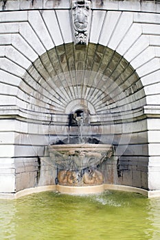 Fountain sculpture Basilica Sacred Heart Sacre Couer Paris Franc