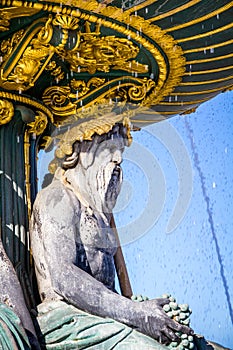 Fountain of the Seas detail, Concorde Square, Paris