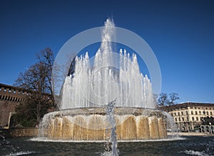 Fountain at the Sforza Castle photo