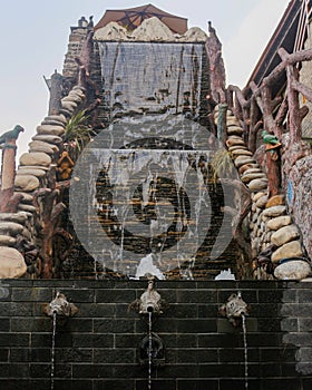 Fountain show. Magical view . Tourist attraction